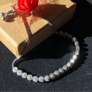 Banana Republic bolero style silver tone pave bracelet
